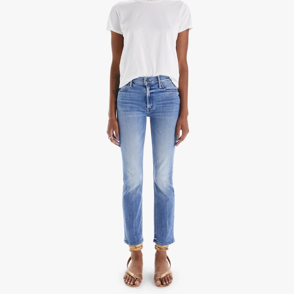 MOTHER Denim Mid Rise Dazzler Ankle Jeans in We the Animals 28